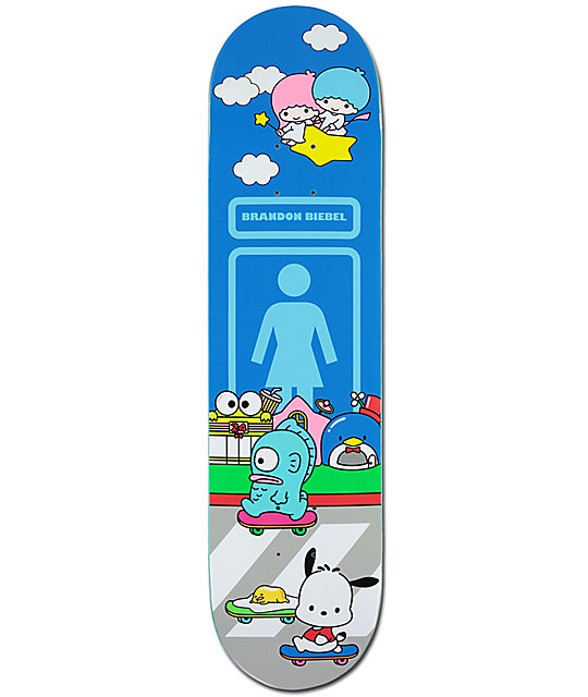 Girl x hello sanrio Biebel 8.0" Skateboard Deck Zumiez