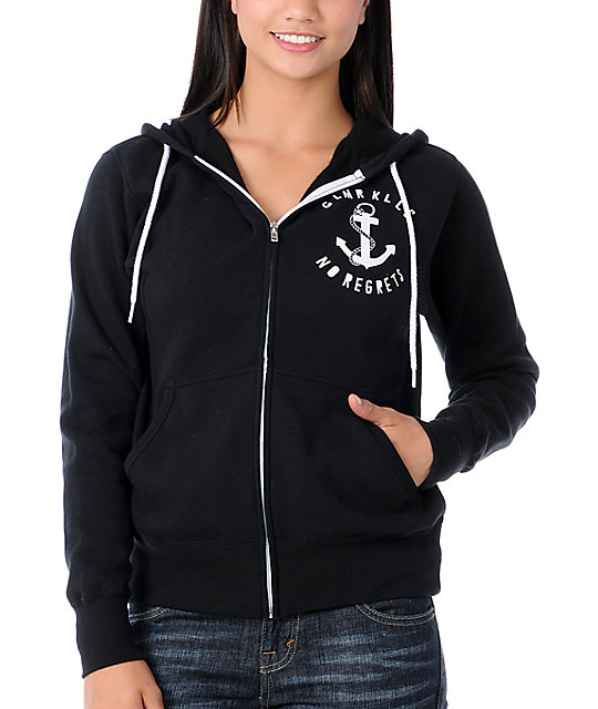 cheap black zip up hoodie womens