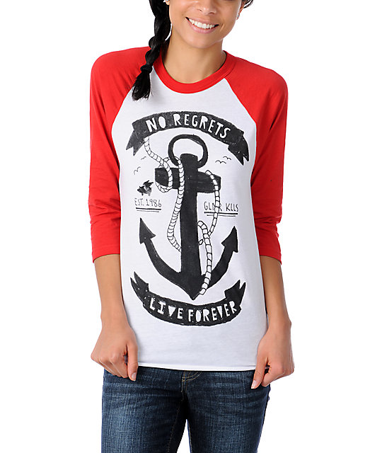 Glamour Kills Anchors Away Red Baseball Tee Zumiez