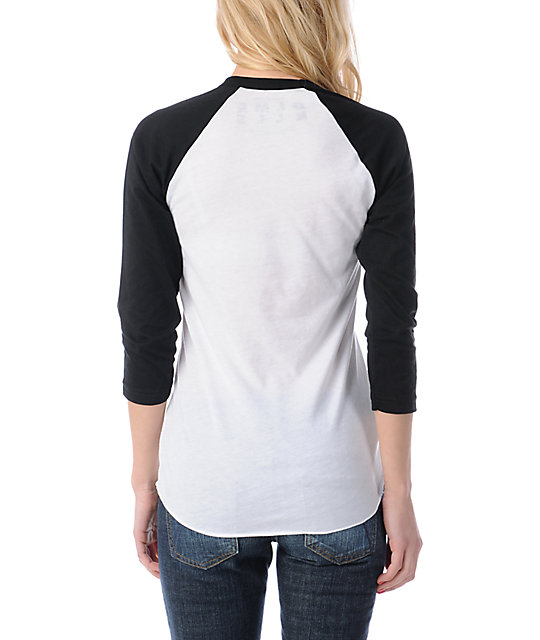 Glamour Kills Drop & Anchor White & Black Baseball Tee Zumiez