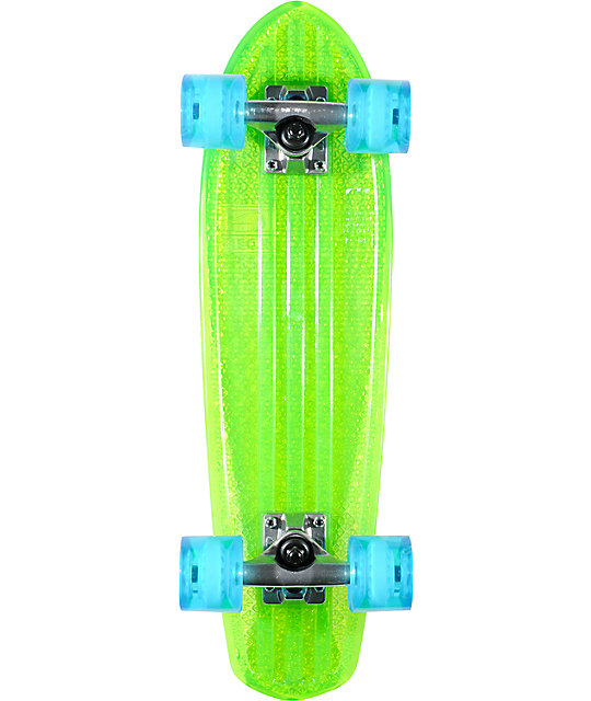 Globe Clear Lime Green Bantam 24" Complete Cruiser Skateboard Zumiez