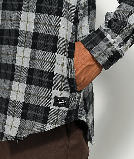 black and grey flannel mens