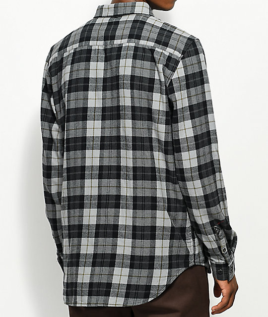 Globe Flanigan Black & Grey Flannel Shirt Zumiez