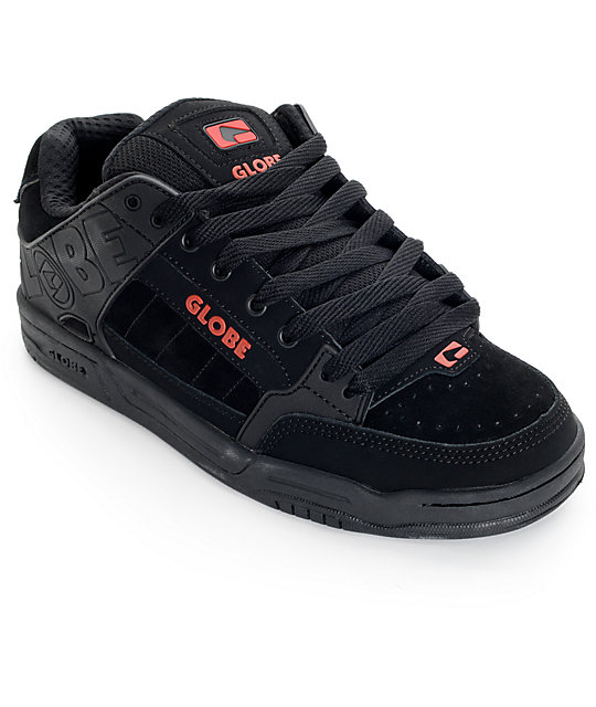 Globe Tilt Black and Red Skate Shoes Zumiez