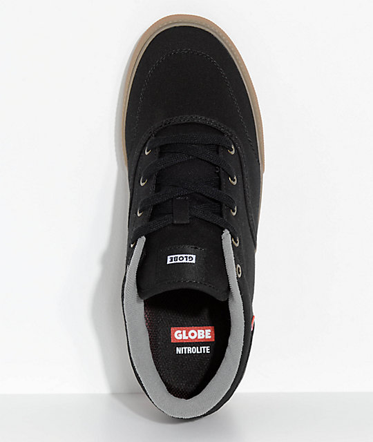 Globe Tribe Black Canvas & Gum Skate Shoes Zumiez