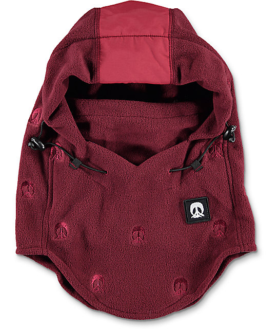Gnarly Crimson Hooded Face Mask Zumiez