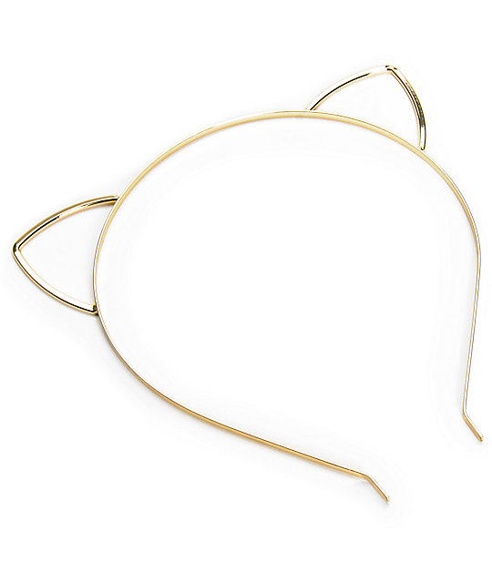 Gold Cat Ear Headband Zumiez
