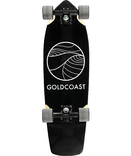 Gold Coast Classic Black 28.25" Cruiser Complete Skateboard Zumiez