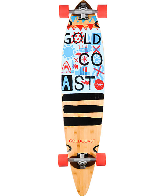 Gold Coast Shaka Tack 44" Bamboo Pintail Longboard Complete Zumiez