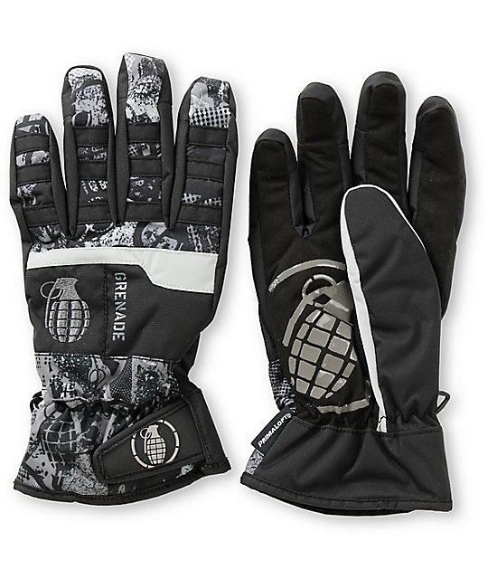 Grenade Fragment Mens Black Snowboard Gloves Zumiez