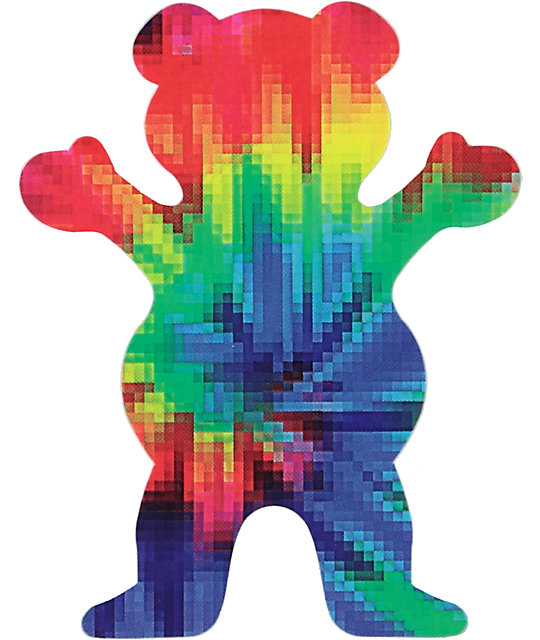 Grizzly Digi Tie Dye OG Bear Sticker at Zumiez : PDP