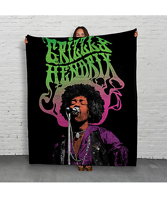 Grizzly X Hendrix X Night Shift Black Sherpa Blanket Zumiez