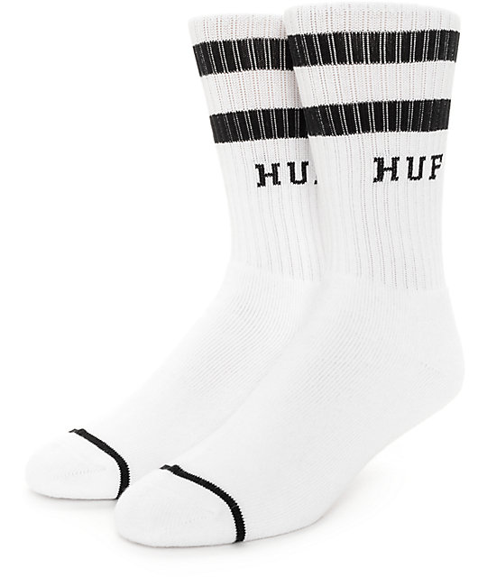 HUF 2 Stripe Crew Socks Zumiez
