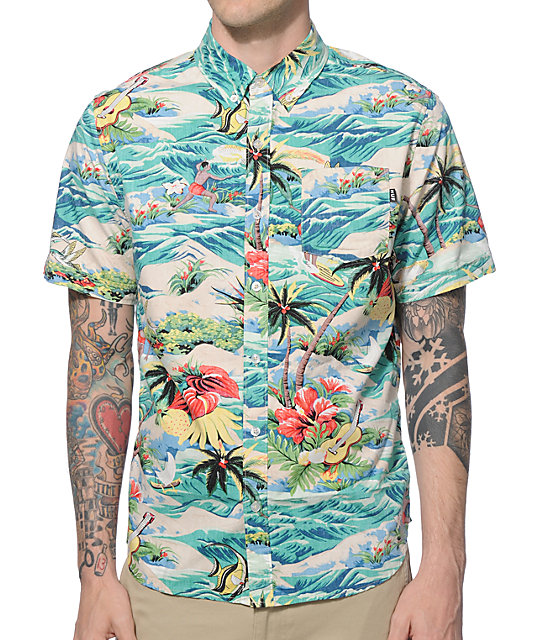 huf button up shirt