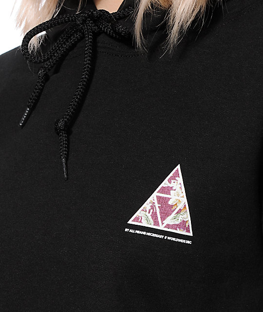 guess high build triangle overhead hoodie