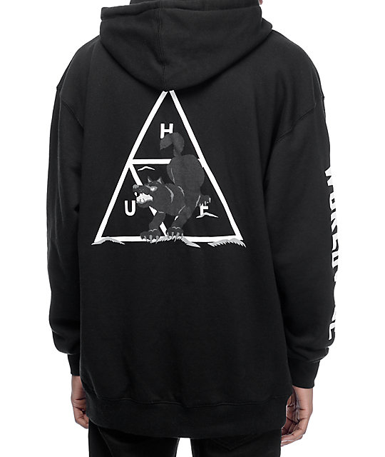 HUF Black Wolf Souvenir Black Pullover Hoodie Zumiez