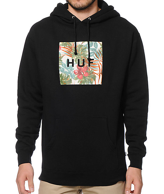 HUF Blossom Box Logo Hoodie Zumiez