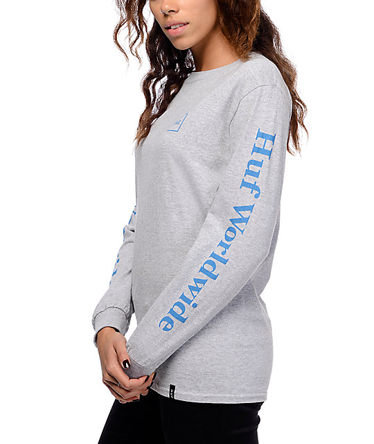 grey long sleeve shirt women's