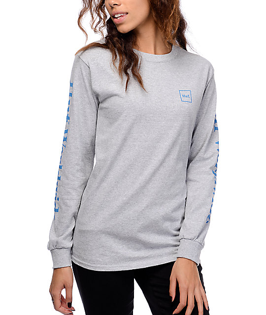 grey long sleeve shirt women's