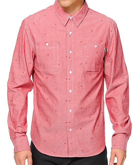 huf button up shirt