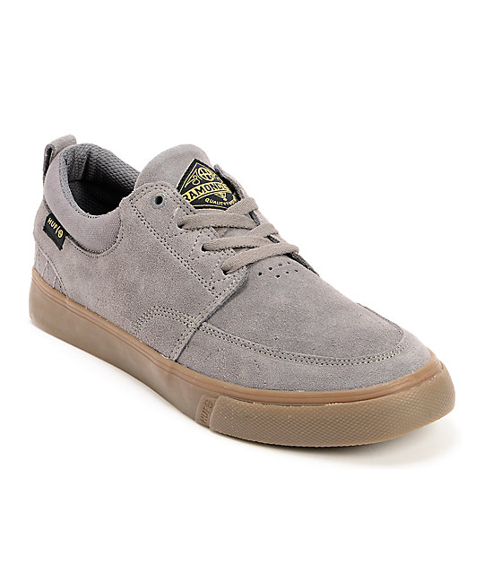 HUF Ramondetta Pro Grey &amp; Gum Suede Skate Shoes Zumiez