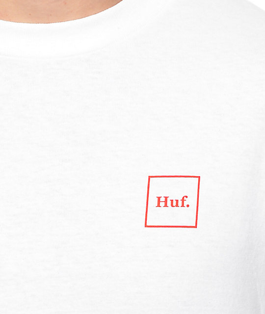 huf white tshirt