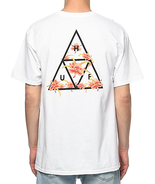 huf white tshirt