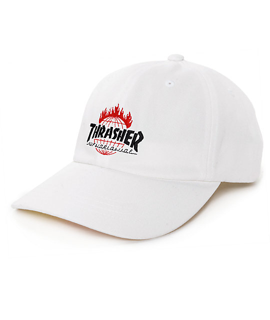 thrasher hat white