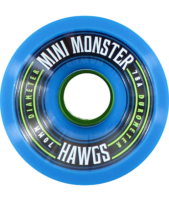 Hawgs Mini Monster 70mm 78a Blue Longboard Wheels