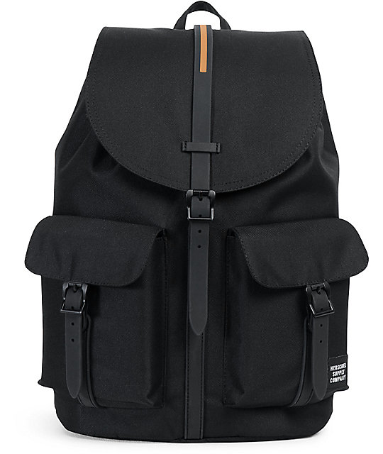 Herschel Supply Co Dawson Black & Gum Rubber 20.5L Rucksack Backpack at Zumiez PDP