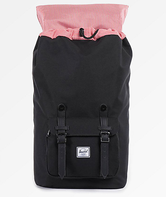 herschel little america backpack black black