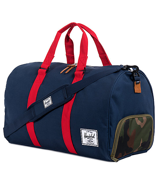 Herschel Supply Co. Novel Navy & Red 39L Duffle Bag Zumiez