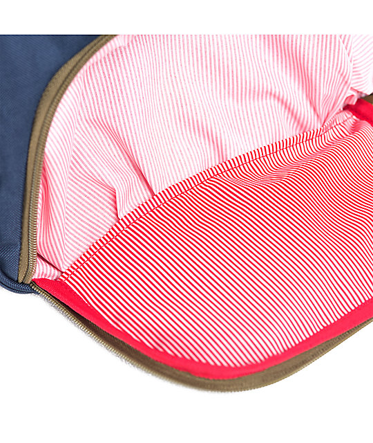 Herschel Supply Co. Novel Navy & Red 39L Duffle Bag Zumiez