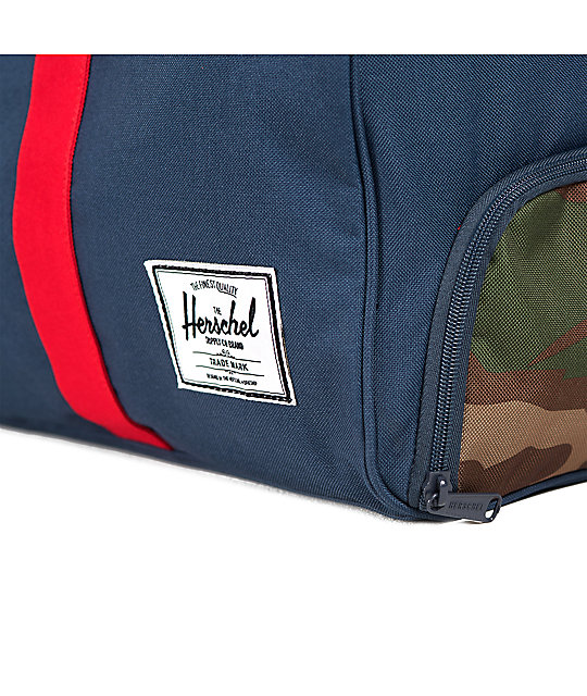 Herschel Supply Co. Novel Navy & Red 39L Duffle Bag Zumiez