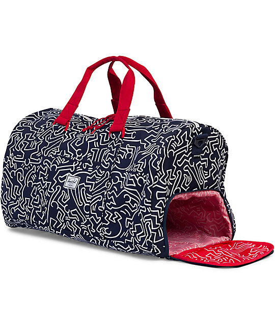Herschel Supply Co. Novel Peacoat Keith Haring 42.5L Duffle Bag Zumiez