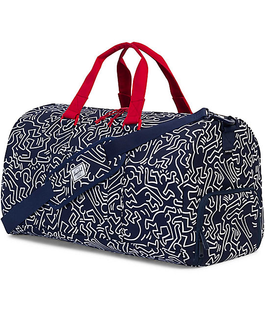 Herschel Supply Co. Novel Peacoat Keith Haring 42.5L Duffle Bag Zumiez