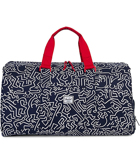 Herschel Supply Co. Novel Peacoat Keith Haring 42.5L Duffle Bag Zumiez
