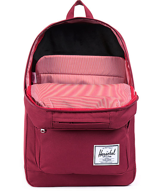 Herschel Supply Co. Pop Quiz Burgundy 20L Laptop Backpack Zumiez