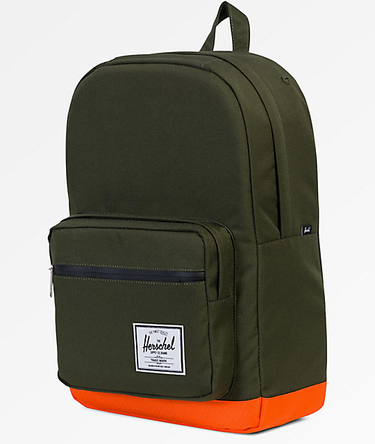 Herschel Supply Co Pop Quiz Forest Night Vermillion Orange 22L Backpack Herschel Supply Co Pop Quiz Forest Night Vermillion Orange 22L Backpack