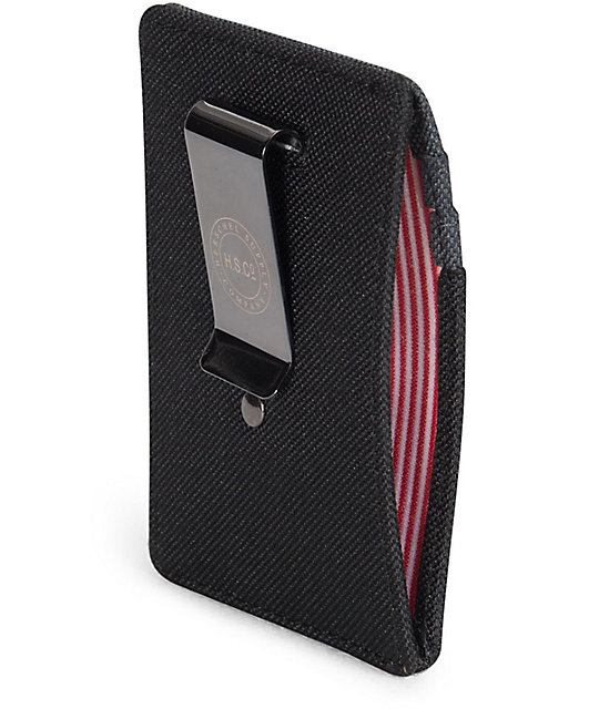 Herschel Supply Co. Raven Black & Dark Shadow Cardholder Moneyclip