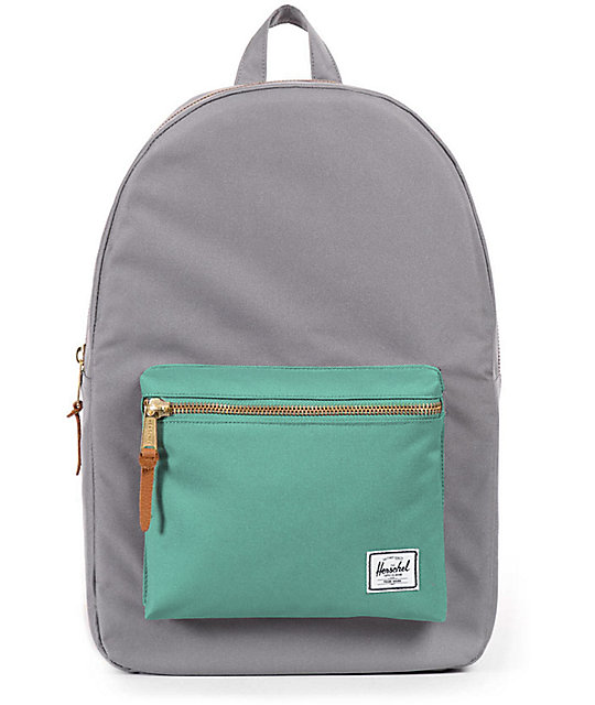 Herschel Supply Co. Settlement Grey & Seafoam 17L Backpack Zumiez