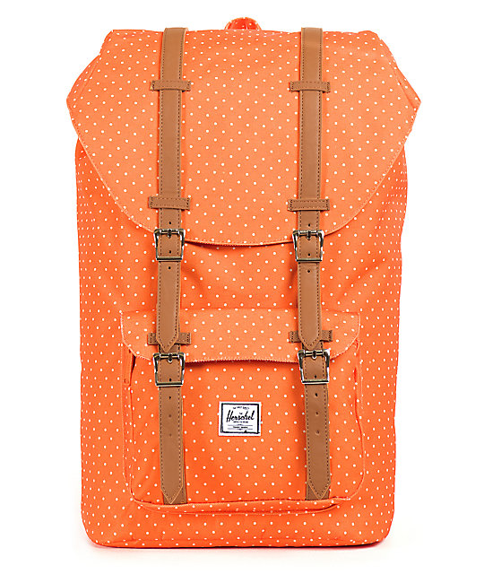 Herschel Supply Little America Orange Polka Dot 24L Backpack