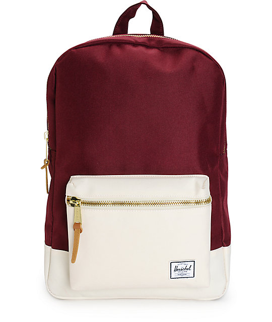 Herschel Supply Settlement Windsor Wine & White 17L Backpack at Zumiez