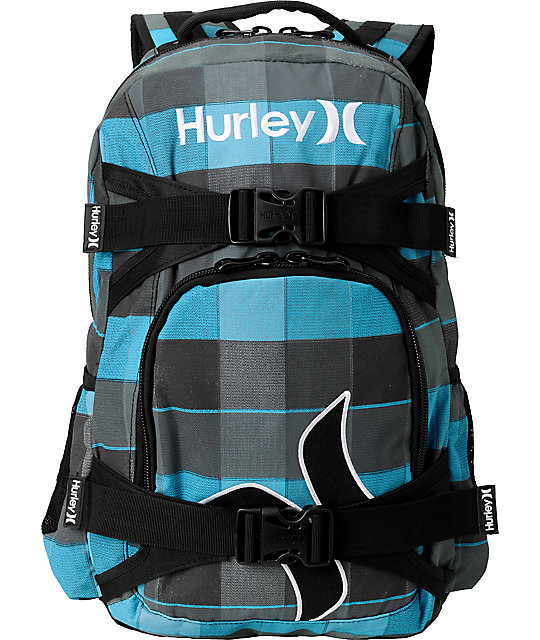 Hurley Honor Roll Grey & Blue Skate Backpack at Zumiez PDP