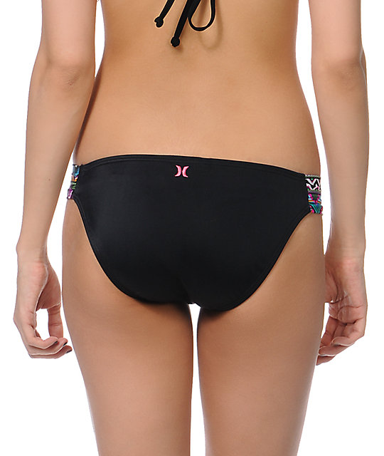 Hurley Tribal Fusion Tab Side Bikini Bottom Zumiez