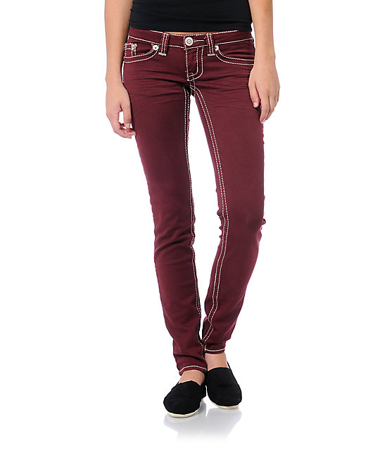 red jeggings womens