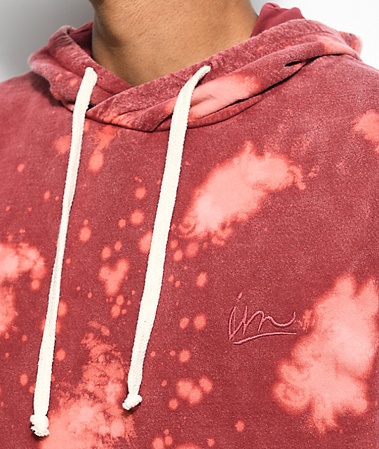 Imperial Motion Underline Acid Oxblood Hoodie Zumiez