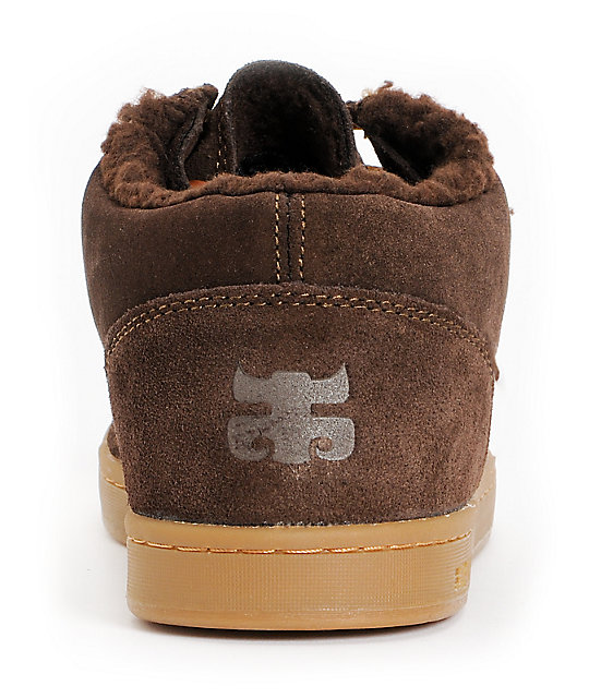 Ipath Cat Shearling Coffee Suede Shoes Zumiez
