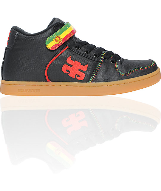 Ipath Black Wax Hemp & Rasta Skate Shoes Zumiez