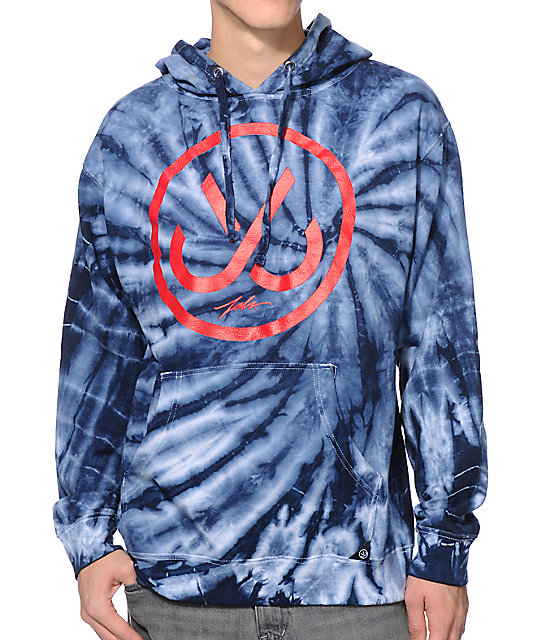 blue and white pullover